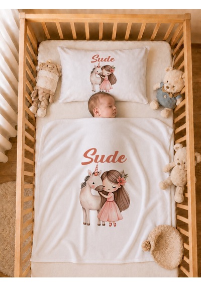 Pia Baby Kız Bebek %100 Pamuk Hastane Çıkışı İsimli Battaniye Ve Yastık Kılıfı Tulum Seti 1105tyb3x Ekru