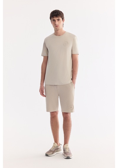 Avva Erkek Bej Beli Lastikli Bağcıklı Bi-stretch Soft Touch Regular Fit Şort A61y3609
