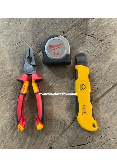 Milwaukee Pro Set 160mm Pense Cobalt Çelik 1000v 3metre Maket Bıçagı 3lü Diğer