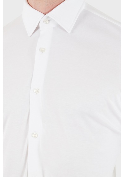 Boss Modal Slim Fit Klasik Yaka Uzun Kol Gömlek Erkek Gömlek 50561622 100 Beyaz