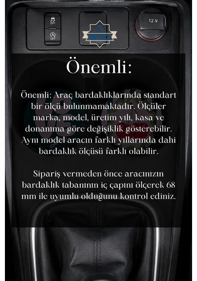 68 Mm Araç İçi Bardak Altlığı 4 Lü Set Compact Boy Çok Renkli
