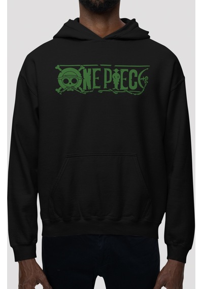 Sevbano One Piece Roronoa Zoro Anime Sırt Baskılı Unisex Oversize Penye H Siyah