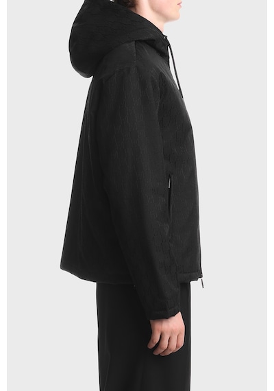 Emporio Armani Logolu Relaxed Fit Kapüşonlu Suya Dayanıklı Ceket Erkek Ceket Em006736 Af29202 Fc368 Siyah