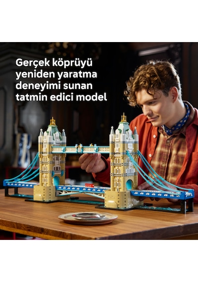 LEGO® Architecture Tower Bridge 21067 - Yetişkinler için Mikro Ölçekli Araçlar İçeren Yaratıcı Model Yapım Seti (3745 Parça)
