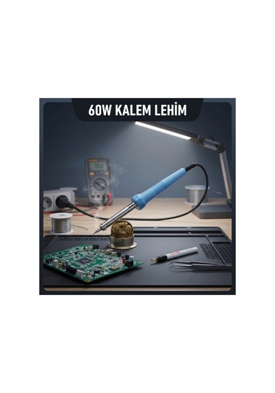 4 Adet Kalem Lehim Makinesi 60w Elektrikli Lehimleme Kalemi, Hobi Ve Elektronik Tamiratı İçin Mavi Gövdeli Soldering Iron
