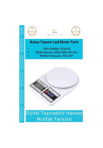 Terazi 10kg Kapasite Dijital Lcd Ekranlı Sayma Fonksiyonlu Dara Modlu Hassas Mutfak Terazisi Çok Renkli