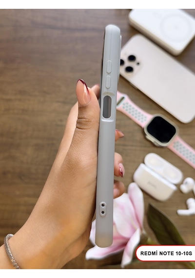Redmi Note 10 / 10s Uyumlu Kamera Korumalı Darbeye Dayanıklı Renk Atmayan Keep Silikon Kılıf Gri
