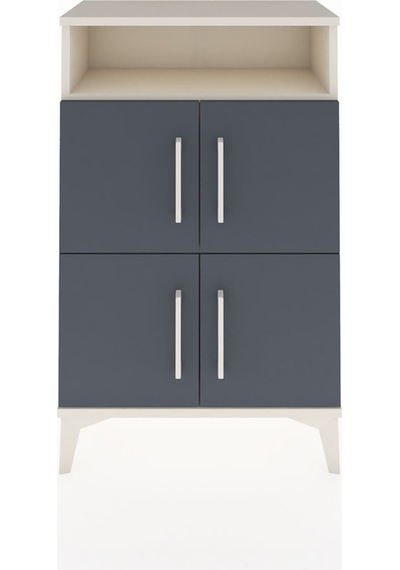 Arges Komodin Tek Raflı 4 Kapaklı 60x30x96 Aytaşı-antrasit Aytaşı