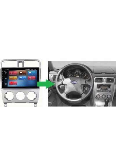Subaru Forester Android Gps Carplay 8+256 Gb Kamera + Çerçeve 2003-2008 Yazılımsal 9"