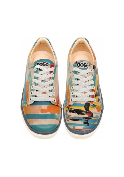 Kadın Vegan Deri Çok Renkli Sneakers - Goose Bumps Tasarım