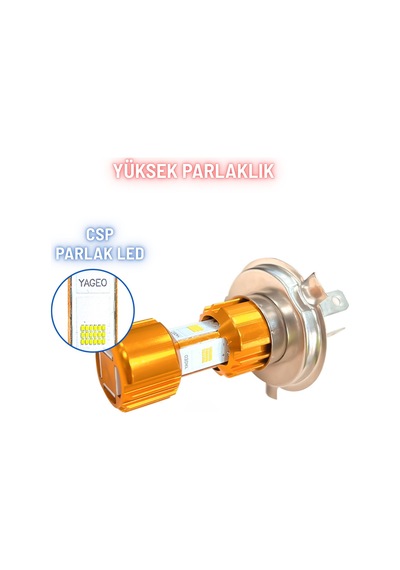 H4 Led Far Ampul 12-24v 6000k Beyaz Yüksek Performanslı Motosiklet Araba Led Ampul 1 Ad 12w/1500lm