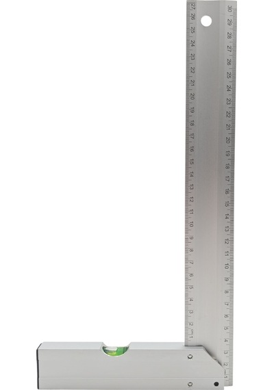 Fixonic B.h.d Bhd00196 300mm/30cm Alüminyum L Marangoz Gönye/su Terazili