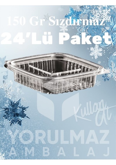 150 Gr Paket Servis Ve Buzdolabı Kullanımına Uygun, Sızdırmaz Kullan- At Kap 24 Lü Paket