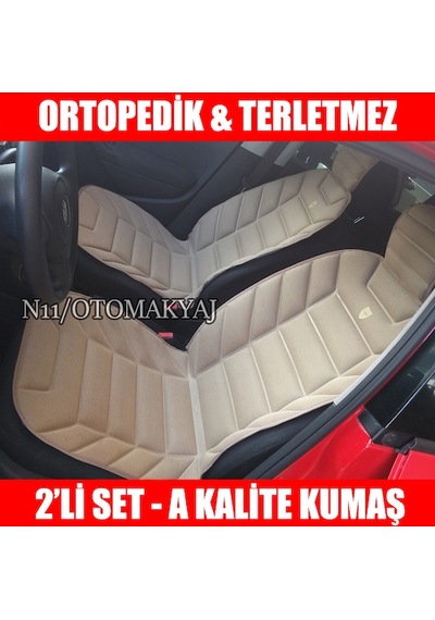 Oto Koltuk Kılıfı Minderi 2Li Ön Koltuk Ortopedik Süngerli