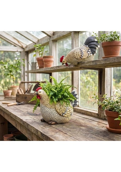 27-gallo-720 Horoz Saksısı, Bej/siyah Belirtilmemis