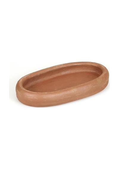29cm 2'li Set Toprak Güveç Fırın Kabı Oval Tava Çok Renkli