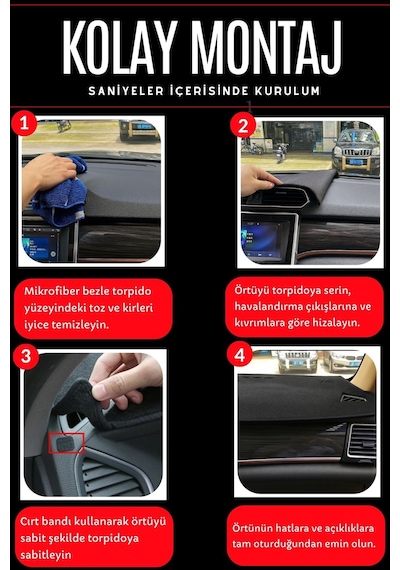 Hyundai Accent Admire/milenium 2000-2006 Torpido Örtüsü Güneşten, Isıdan, Çatlamadan Korur F91 Torpido Halısı