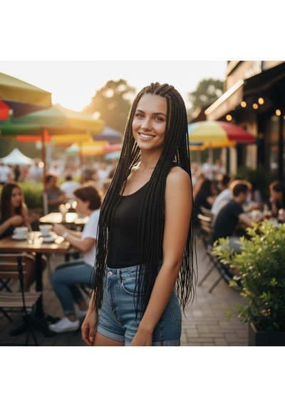 Afrika Örgüsü Ve Rasta İçin Sentetik Saç - Siyah
