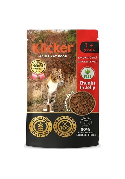 Klicker Pauch Tavuk Ciğerli Kedi Konservesi 85 Gr