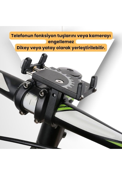 Ful Metal Gidon Uyumlu Motorsiklet Telefon Tutucu, Bisiklet, Scooter Uyumlu Sıkıştırmalı Tutucu 2 Mixed