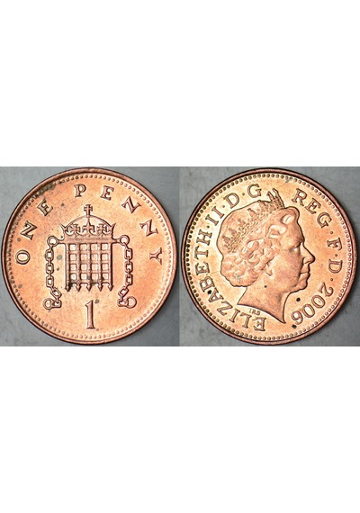 Birleşik Krallık 1 Penny 2006 Kraliçe Iı. Elizabeth-ingiltere.