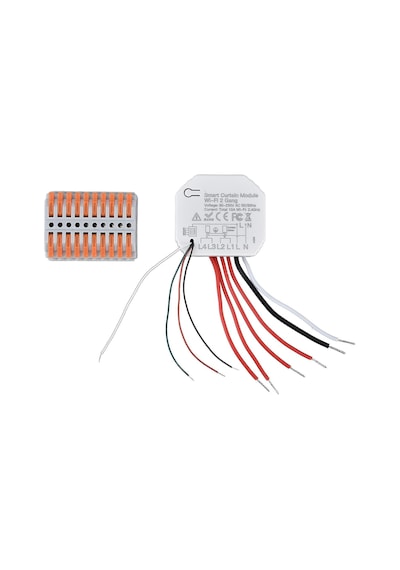 Moes Smart Curtain Module - Wi-fi 2 Gang Akıllı Perde / Panjur Modülü Ve Wago Klemens Seti