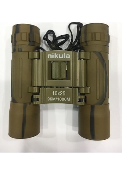 10x25 Nikula Dürbün Av Dürbünü 96m/1000m Çift Göz Netlik Ayarlı Çok Renkli