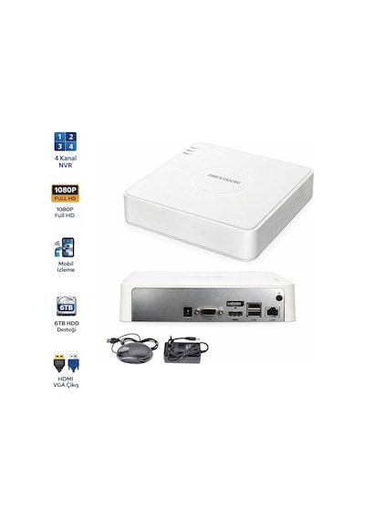 Ds-7104nı-q1 4 Kanal Ip Nvr 60mbps Ağ Bant Genişliği