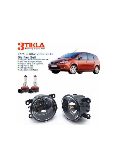 Ford C-max 2006 Sis Farı Set Oem: 8200074008