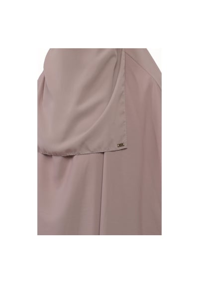 Altobeh Sultanbaş Nikaplı Çarşaf Cilbab Khimar Abaya Kolu Lastikli Hakim Yaka Peçeli Ferace Medine İpek Vizon 1412-149-s-m Vizon