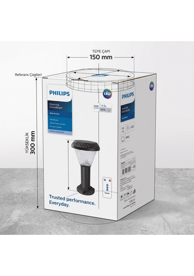 Philips Bgc010 Led2/730 Rs Pro Solar Set Üstü Bahçe Armatürü 3000k