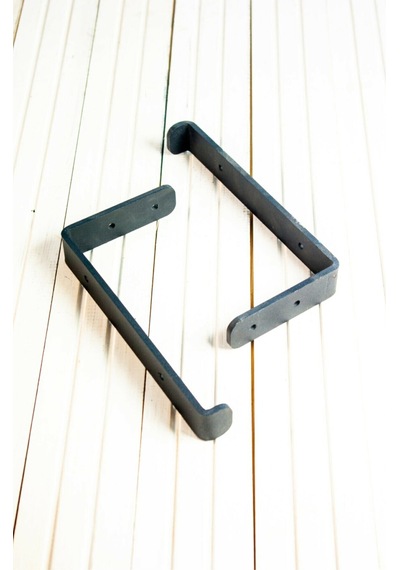 Dekoratif Metal Siyah Raf Ayağı (4'lü Set) - (4 Adet Metal Raf Ayağı + 8 Adet Vida + 8 Adet Dübel)