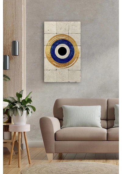 Doğal Taş Tablo Nazar Boncuğu Desenli 30x550cm