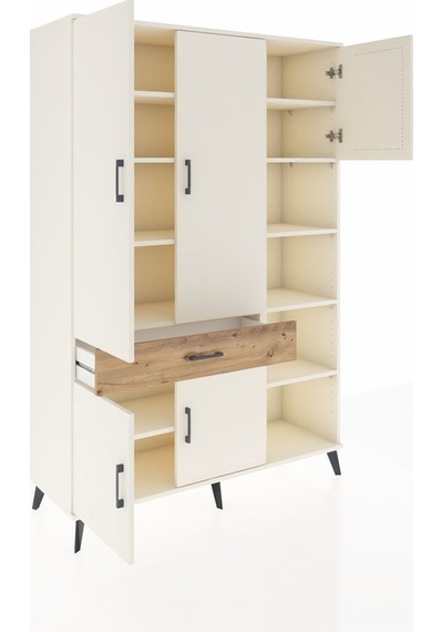 Hyperion Dolap 10 Raflı Tek Çekmeceli 5 Kapaklı 132x44x195 Aytaşı-aytaşı/çam Aytası/atlas Çam Hyperion Dolap 10 Raflı Tek Çekmeceli 5 Kapaklı 132x44x195 Aytaşı-aytaşı/çam Aytası/atlas Çam