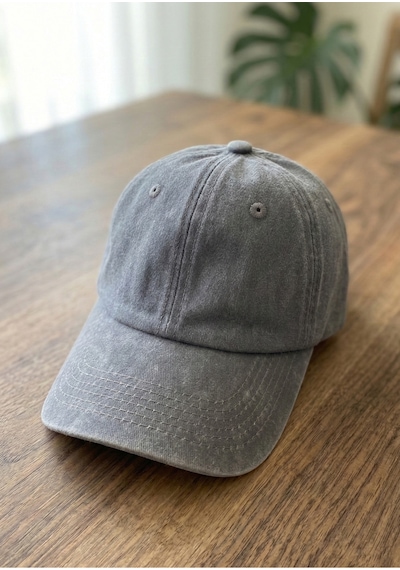 Emybox %100 Pamuk Yıkamalı Unisex Basic Şapka Kep Gri