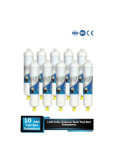Sumarkt Yeni Nesil Tüm Cihazlara Uyumlu 1100 Iodine Tatlandırıcı Filtre Son Karbon 10 Adet