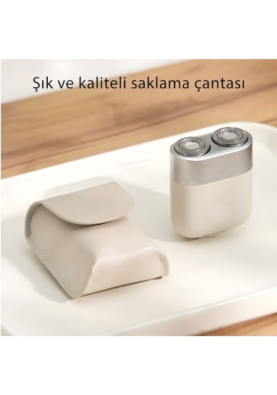 Jx-08 Taşınabilir Şarjlı Suya Dayanıklı Tıraş Makinesi Manyetik Çift Başlık, Ipx7