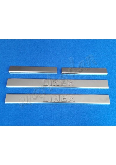 Fiat Linea Krom Kapı Eşiği 2006-2018 4 Parça Paslanmaz Çelik (501406045)