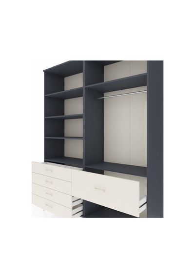 Hyperion Gardrop 6 Raflı 5 Çekmeceli Tek Askılı 176x44x221 Antrasit-antrasit/aytaşı Antrasit/aytaşı Hyperion Gardrop 6 Raflı 5 Çekmeceli Tek Askılı 176x44x221 Antrasit-antrasit/aytaşı Antrasit/aytaşı