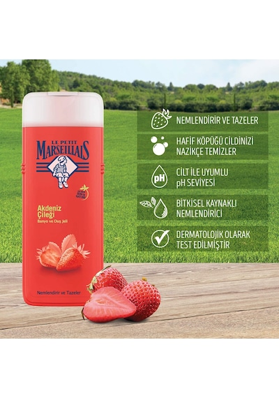 Le Petit Marseillais Akdeniz Çileği Banyo ve Duş Jeli 400 ML