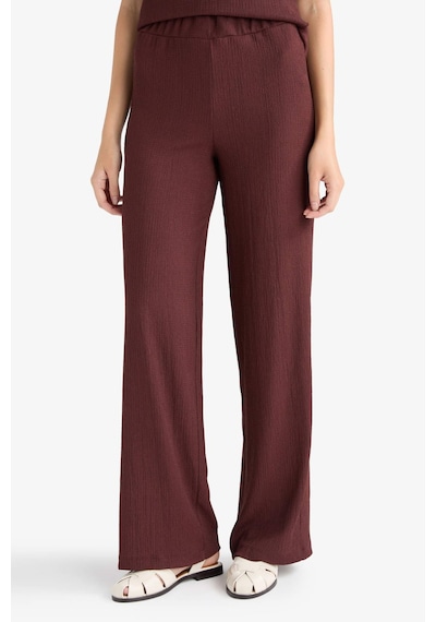 Defacto Straight Fit Düz Paça Bürümcük Pantolon C0200ax25aubn91 Kahve