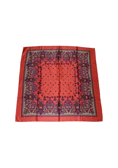Tikitonki Nar Çiçeği Renkli Kare Kesim Eşarp - 90x90 Canlı Ve Şık Aksesuar Nar Çiçeği Nar Çiçeği