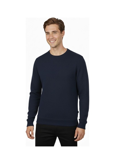 Raymons Erkek Sıfır Yaka Petek Doku Regular Fit Sweatshirt Bgl-st04950 Lacivert