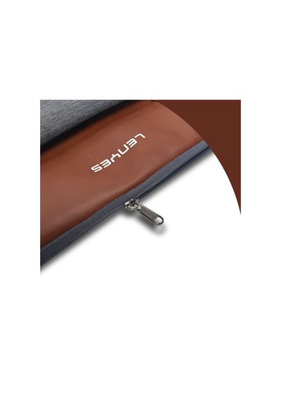 Lenyes Lb542 Rambler Serisi Su Geçirmez Polyester Kumaş 13-14 İnç Laptop Çantası Gri