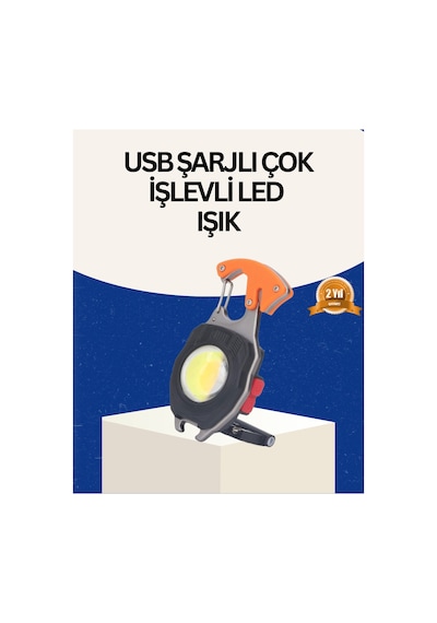 Usb Şarjlı Mini Led Anahtarlık Fener Belirtilmemiş