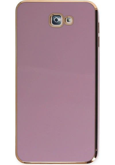 Mey İthalat Samsung Uyumlu Galaxy J7 Prime Kılıf Volet Silikon - Mor