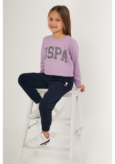U.S. Polo Assn. U.s. Polo Assn Scaly Lila Kız Çocuk Uzun Kol Pijama Takım Lila