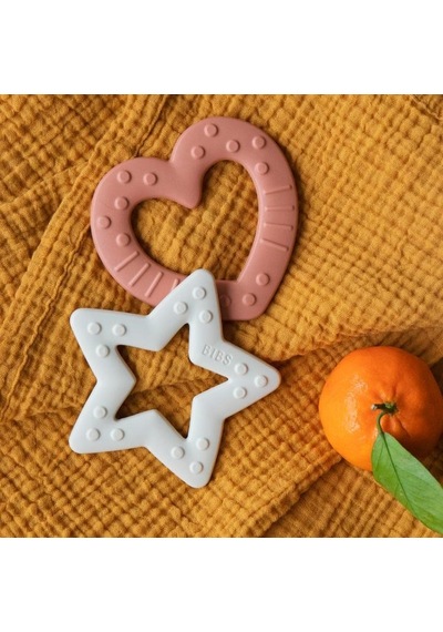 Bibs Baby Bitie Diş Kaşıyıcı Heart Mustard 3 Ay + Çok Renkli