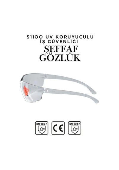 10 Adet S1100 Şeffaf İş Güvenlik Gözlüğü Silikonlu Koruyucu Çapak Gözlüğü Buğulanmaz Darbe Dayanıklı 10 Adet S1100 Şeffaf İş Güvenlik Gözlüğü Silikonlu Koruyucu Çapak Gözlüğü Buğulanmaz Darbe Dayanıklı