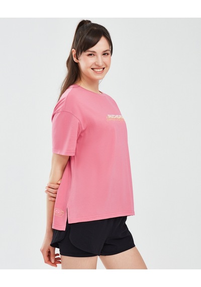 Skechers Graphic T-Shirt W Short Sleeve Kadın Pembe Tshirt S241199-590 Açık Pembe
